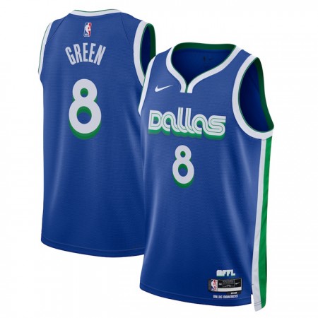 Dres Dallas Mavericks Josh Green 8 Nike 2022-23 City Edition Plava Swingman